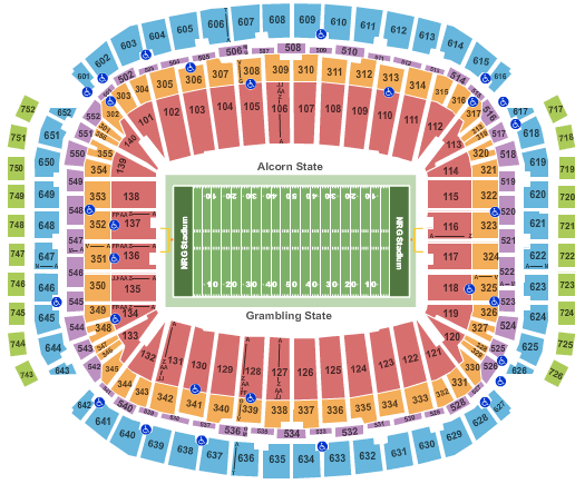 NRG Stadium Football SWAC Championship Seating Chart