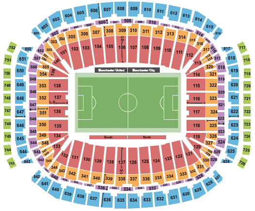NRG Stadium Soccer - Mancheter Seating Chart