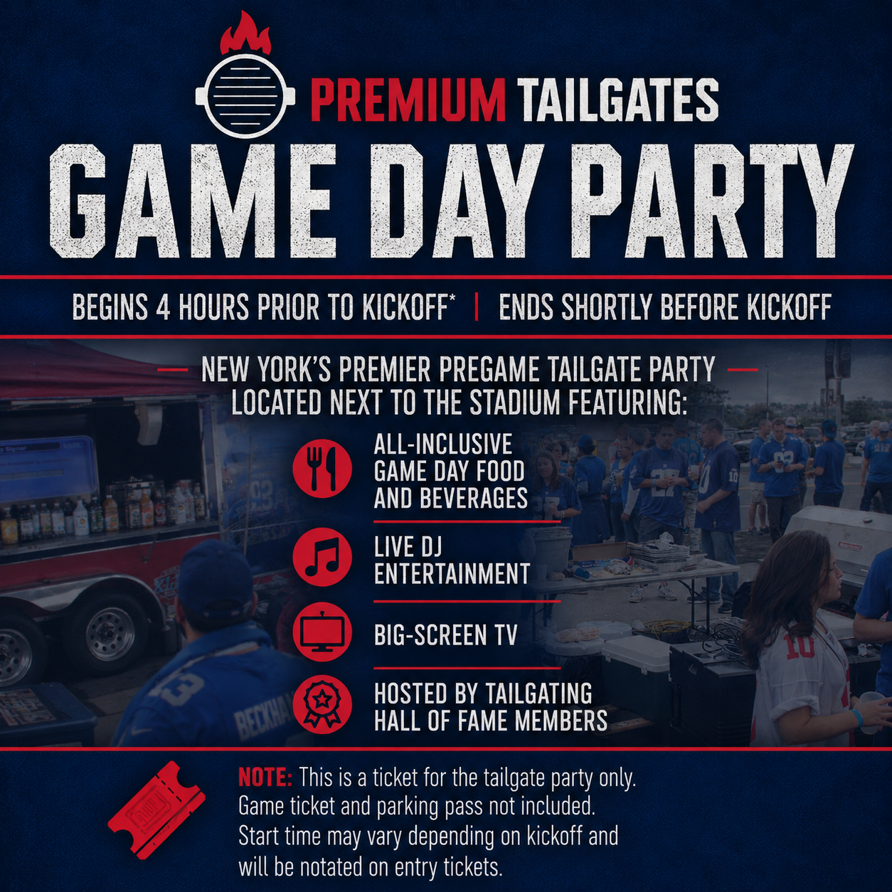 Premium Tailgate Party: New York Giants vs. New Orleans Saints
