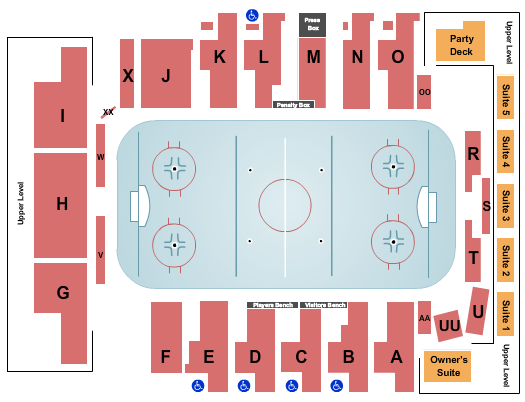 NYTEX Sports Centre Hockey Seating Chart
