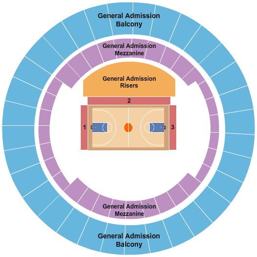 Nashville Municipal Auditorium Basketball - GA Seating Chart