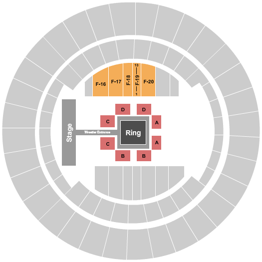 Nashville Municipal Auditorium Ring of Honor Wrestling Seating Chart