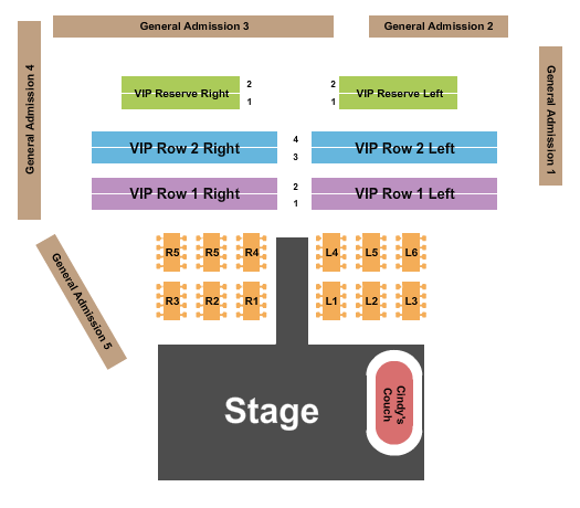 Nashville North USA - WI GA & VIP Tables 2 Seating Chart