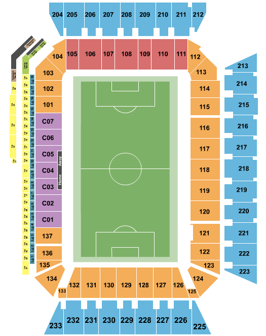 Geodis Park Soccer - Nashville SC Seating Chart