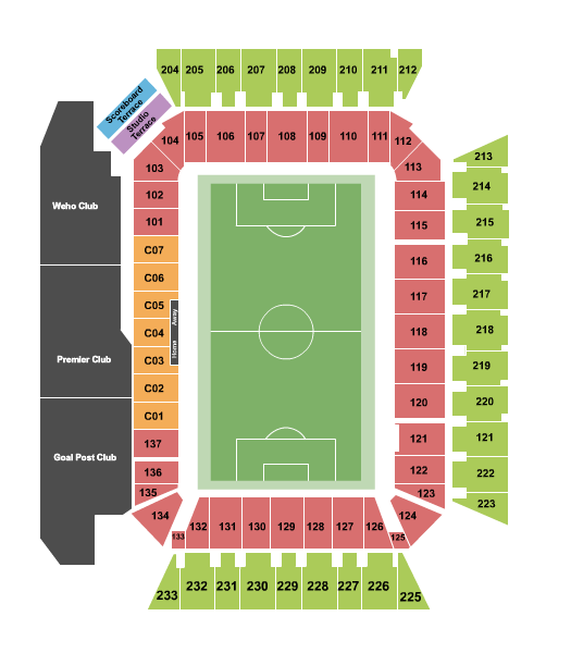 seating chart for Geodis Park - Soccer - eventticketscenter.com