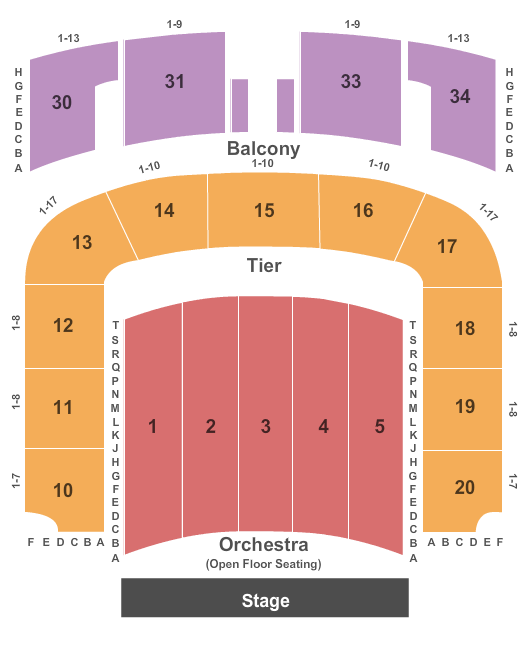 Tennessee Performing Arts Center - War Memorial Auditorium Seating Chart