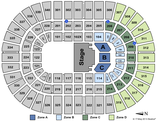Nassau Veterans Memorial Coliseum Sesame Street - Zone Seating Chart