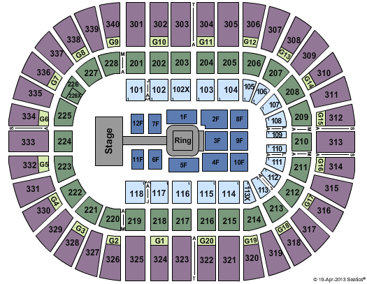 Nassau Veterans Memorial Coliseum WWE Seating Chart