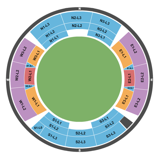 Nassau County International Cricket Stadium Cricket Zone Seating Chart