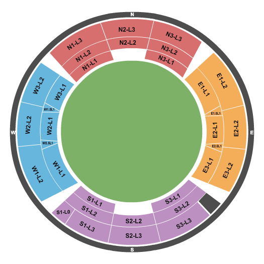Nassau County International Cricket Stadium Cricket Seating Chart