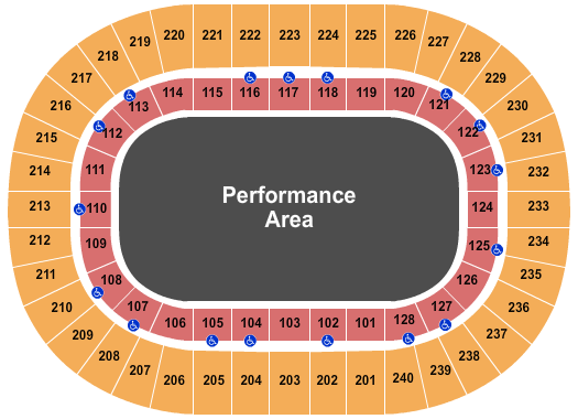 Nassau Veterans Memorial Coliseum Performance Area Seating Chart