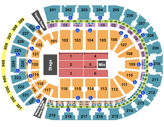 seating chart for Nationwide Arena - Blink 182 - eventticketscenter.com