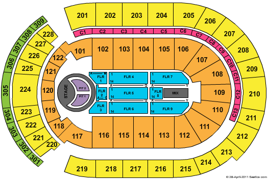 Nationwide Arena Bon Jovi Seating Chart
