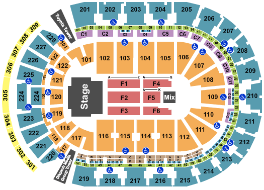 seating chart for Nationwide Arena - Chris Brown 2 - eventticketscenter.com