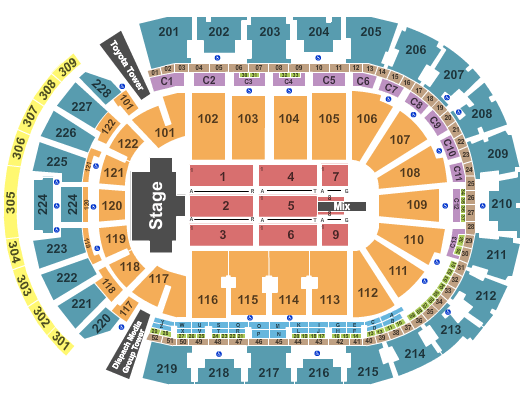 Nationwide Arena End Stage Seating Chart