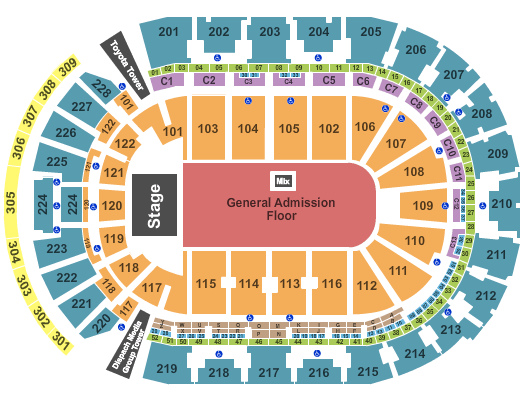 Nationwide Arena Endstage GA Floor Seating Chart