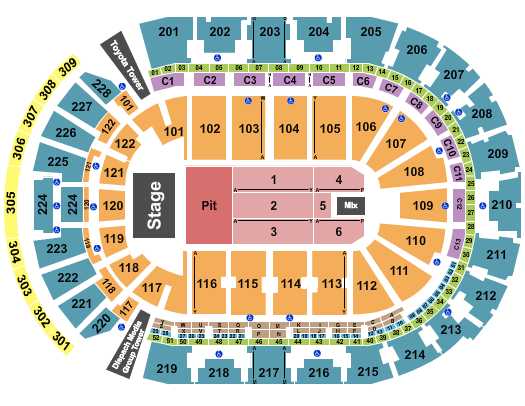Nationwide Arena Endstage GA Pit 2 Seating Chart