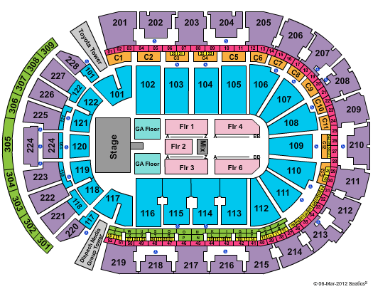 Nationwide Arena Eric Church Seating Chart