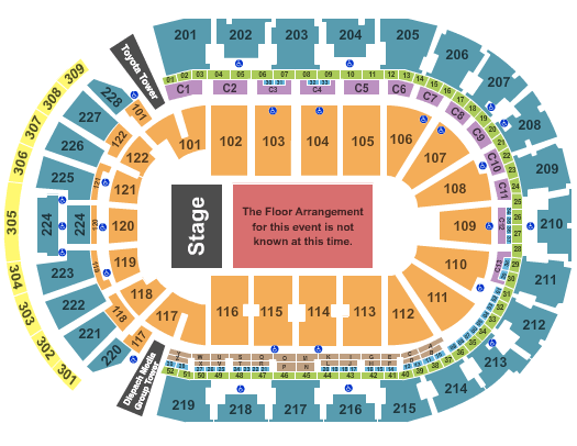 Nationwide Arena Generic Floor Seating Chart