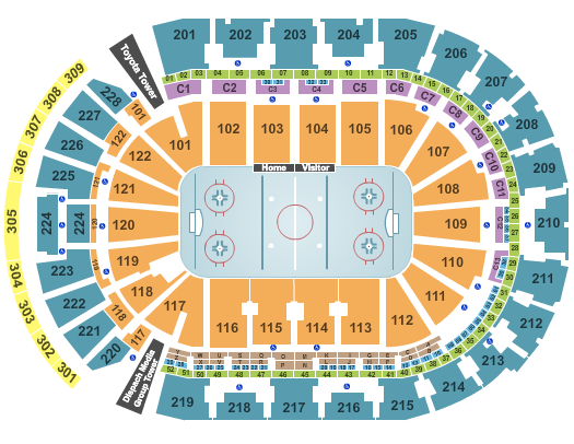 Nationwide Arena Nationwide Arena Seating Chart