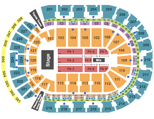 Nationwide Arena Sting & Peter Gabriel Seating Chart