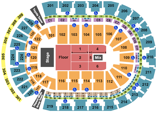 seating chart for Nationwide Arena - Sturgill Simpson - eventticketscenter.com