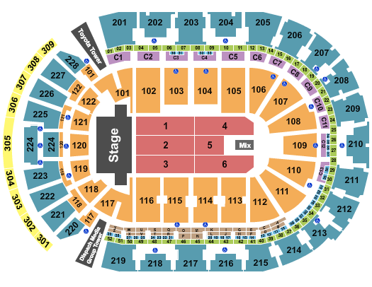 Nationwide Arena TSO Seating Chart