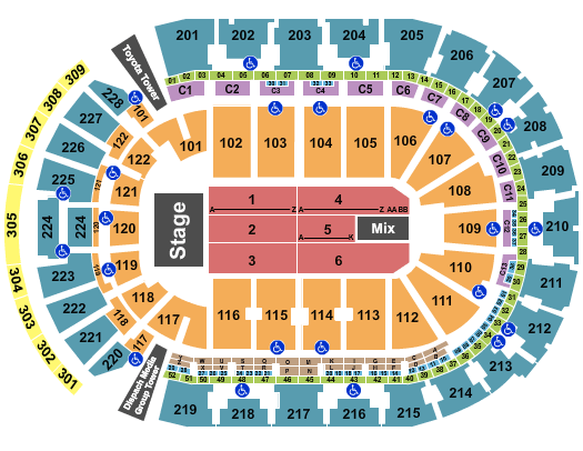 seating chart for Nationwide Arena - Trans Siberian Orchestra - eventticketscenter.com