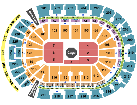 Nationwide Arena UFC Fight Night Seating Chart