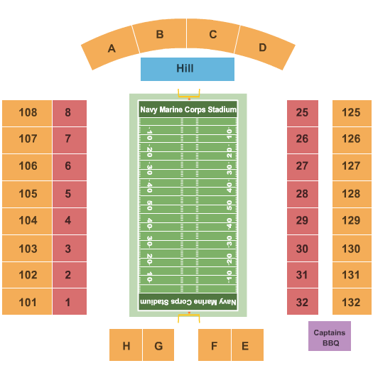 Navy Marine Corp Stadium Seating Chart