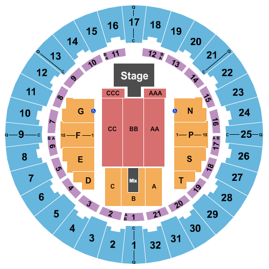 Neal S. Blaisdell Center - Arena Andrew Schulz Seating Chart