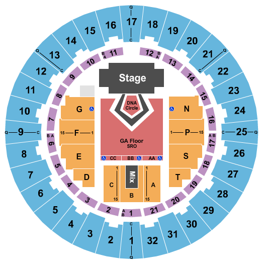 Neal S. Blaisdell Center - Arena Backstreet Boys Seating Chart