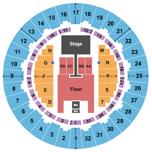 Neal S. Blaisdell Center - Arena Common Kings Seating Chart