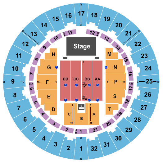 Neal S. Blaisdell Center - Arena Diana Ross Seating Chart