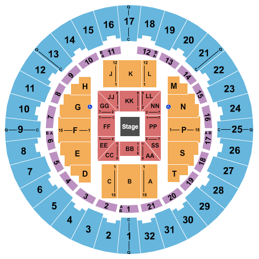 Neal S. Blaisdell Center - Arena Gabriel Iglesias Seating Chart