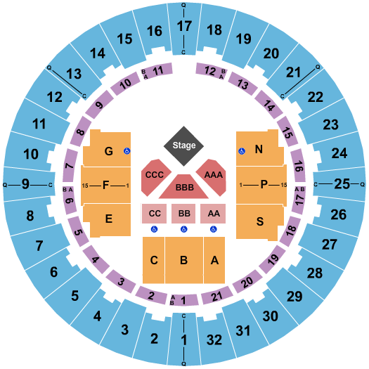 Neal S. Blaisdell Center - Arena Half House Opera Seating Chart