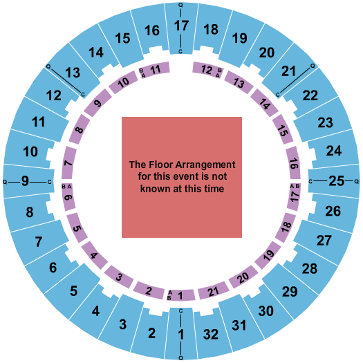 Neal S. Blaisdell Center - Arena Open Floor Seating Chart