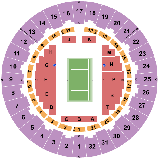 Neal S. Blaisdell Center - Arena Tennis Seating Chart