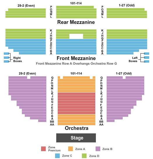 Nederlander Theatre Seating Chart