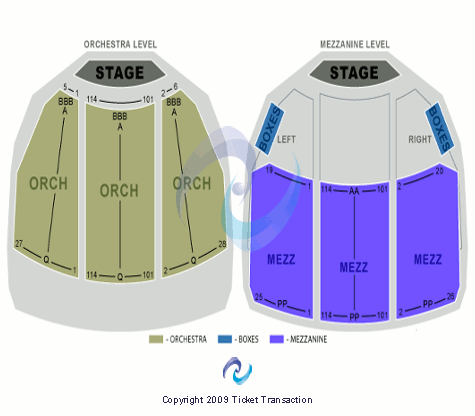Nederlander Theatre - NY End Stage Seating Chart
