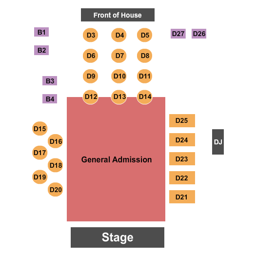 Neon Moon Restaurant & Social Club End Stage Seating Chart