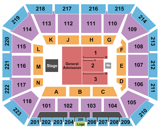 Neville Arena Seating Chart