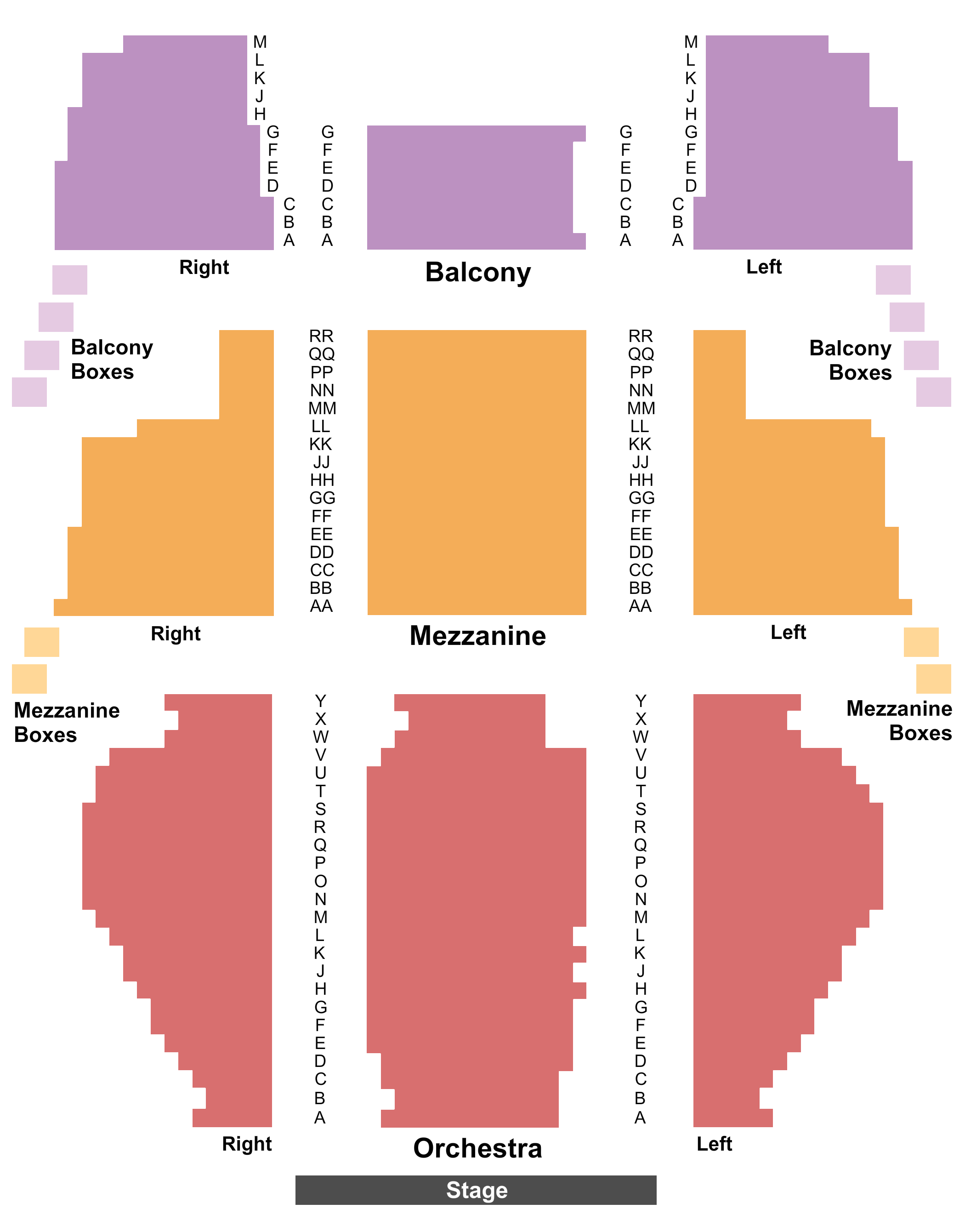 New Amsterdam Theatre Endstage Seating Chart
