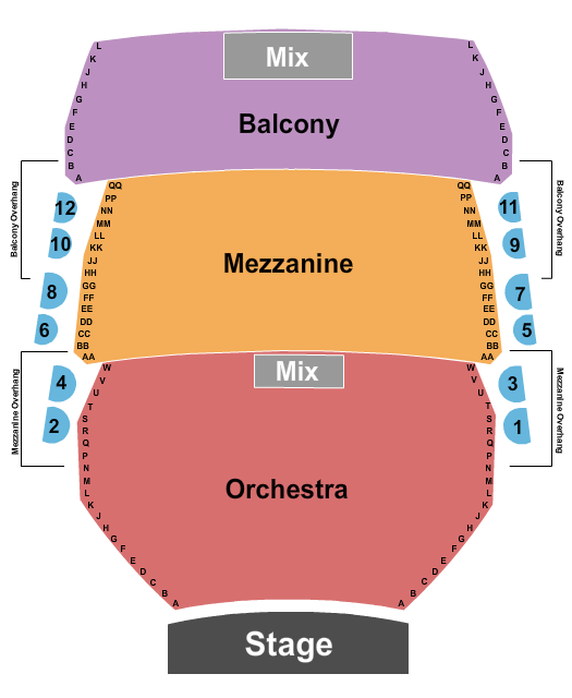 New Amsterdam Theatre Seating Map