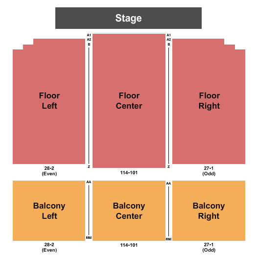 New Barn Theatre Seating Chart | CloseSeats.com