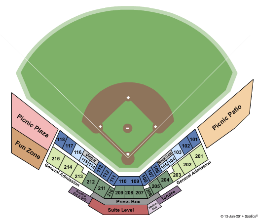 New Britain Stadium Baseball Seating Chart