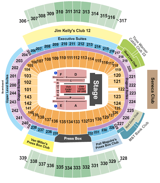 Highmark Stadium Beyonce Jay Z Seating Chart