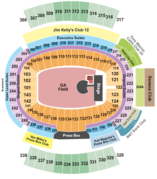 Highmark Stadium U2 Seating Chart