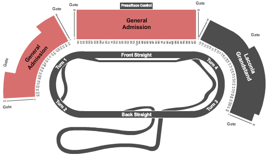New Hampshire Motor Speedway General Admission Seating Chart
