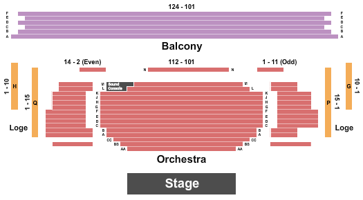 New Jersey Performing Arts Center - Victoria Theater Seating Map